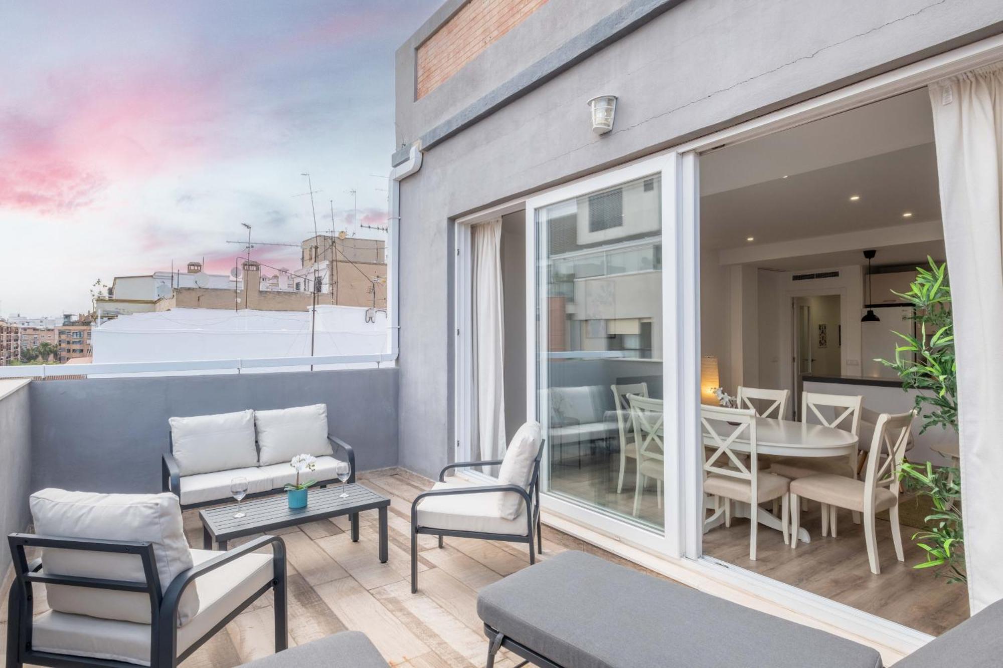 Spacious Penthouse With Private Terrace فالنسيا المظهر الخارجي الصورة